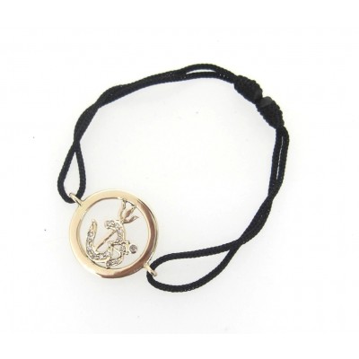 Om Shakti Bracelet in Gold with Diamond